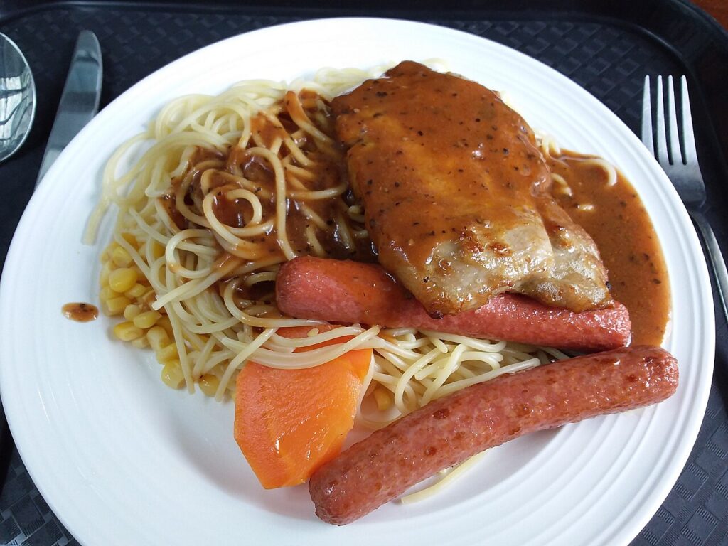 Black-Peppered Chicken Spaghetti