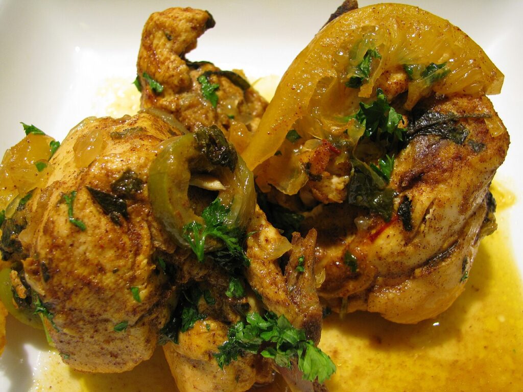 Chicken Tagine with Lemon and Olives