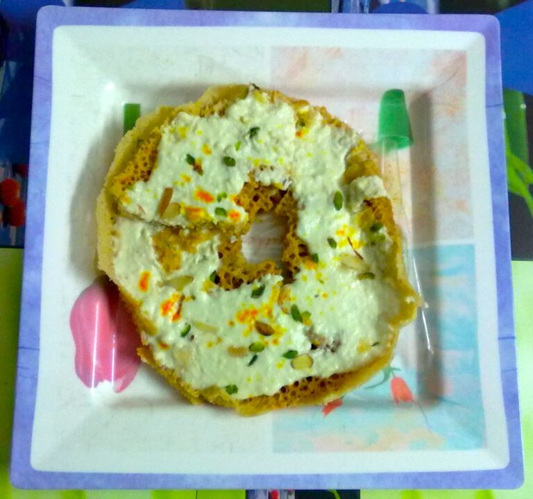 Ghevar (Rajasthani Honeycomb Fritter)