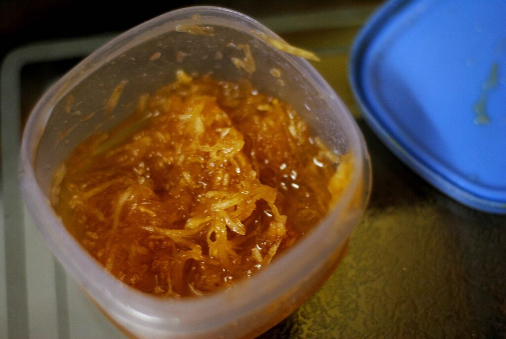 Indian Mango, Chilli Powder, and Cumin Condiment (Chhundo)