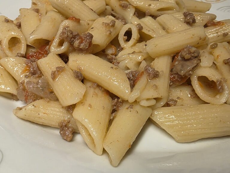Pasta, Meat and Cheese Casserole (Mostaccioli)