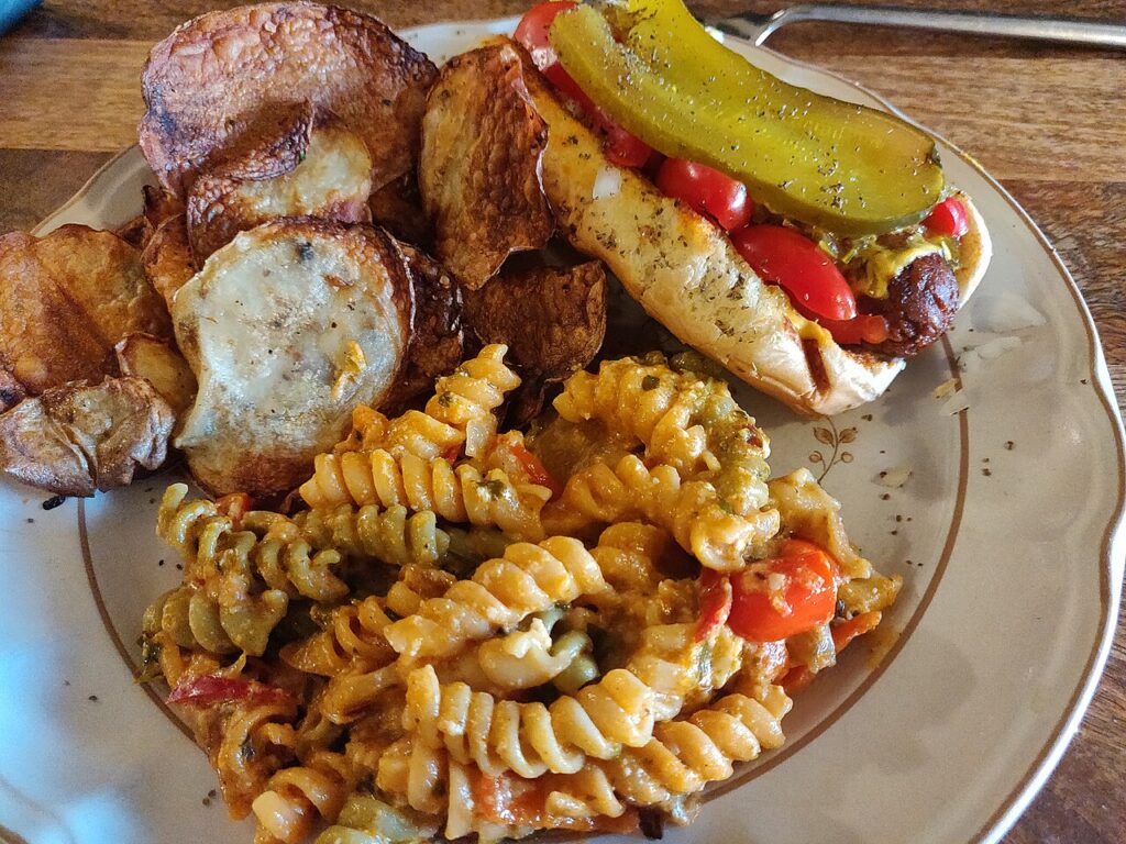 Pasta with Hot Dogs
