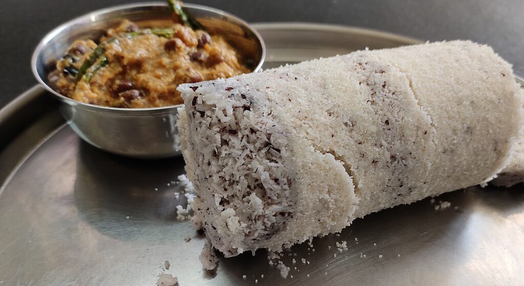 Puttu (Steamed Rice Flour and Coconut)