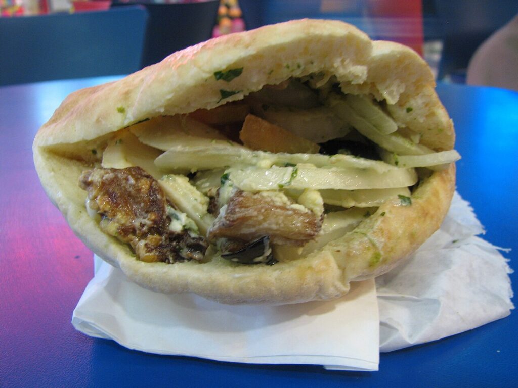 Sabich (Vegetable and Pita Sandwich)