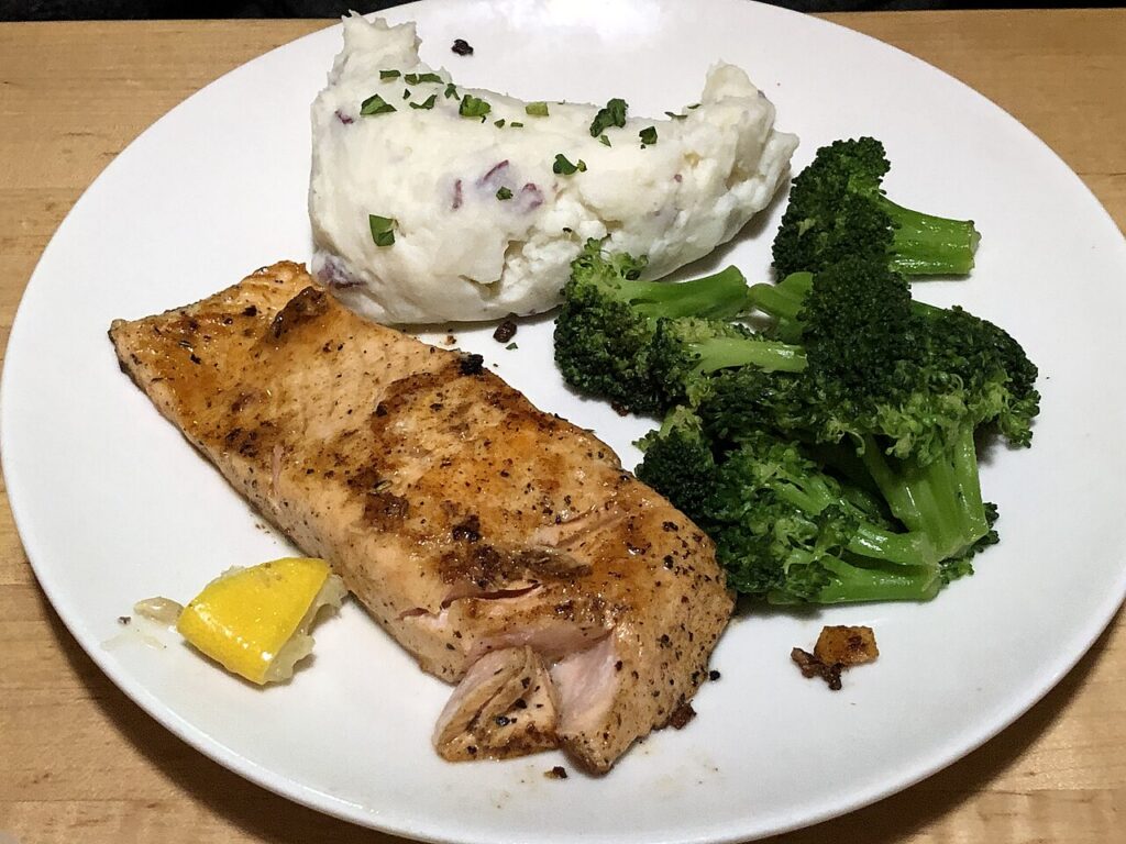 Steamed Salmon