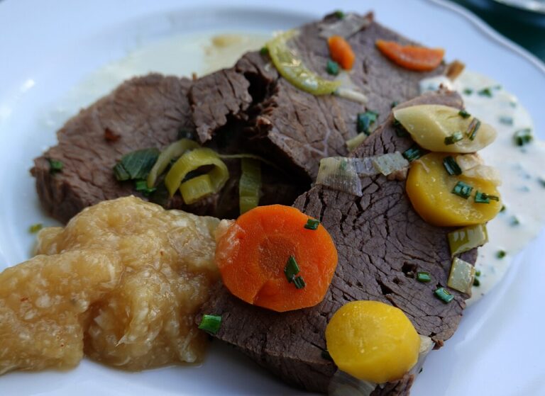 Table Point Boiled Beef and Vegetables (Tafelspitz)