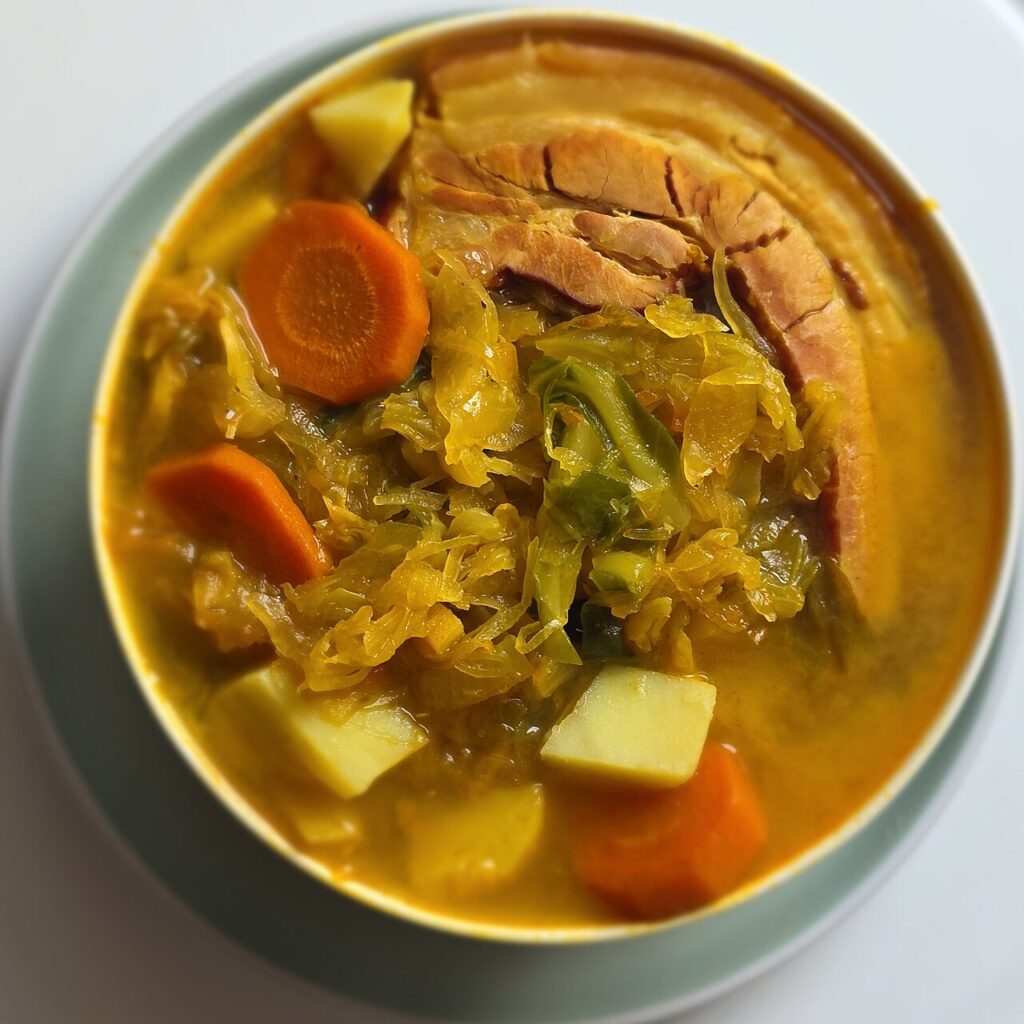 Ukrainian Cabbage Soup (Kapusniak)