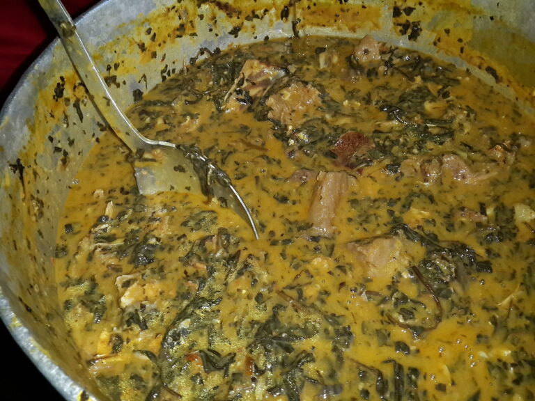 White Bean and Pumpkin Leaf Soup