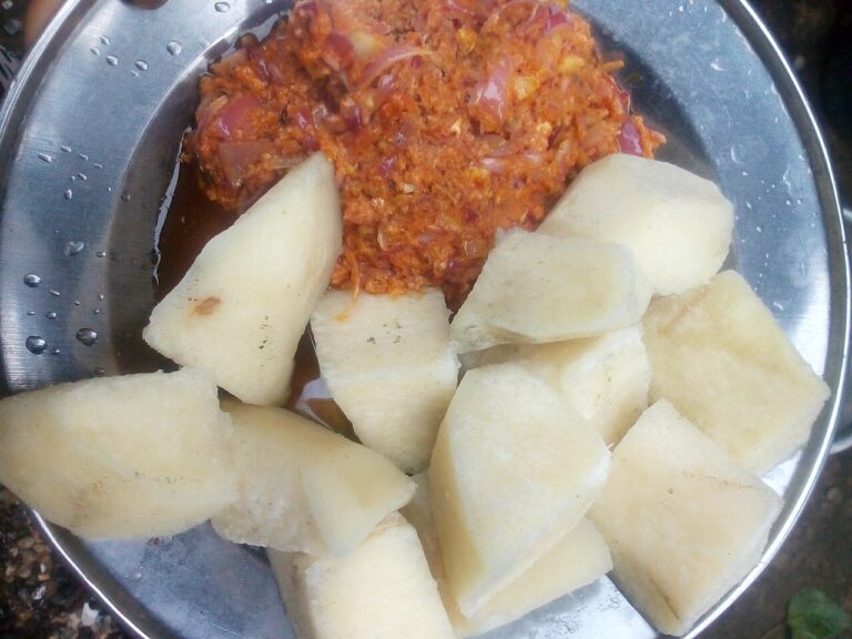 Yam and Egg Sauce