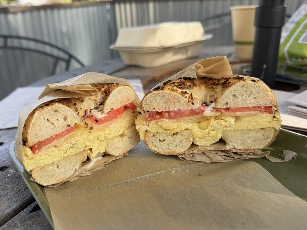 Garlic, Tomato and Cheddar Sandwich