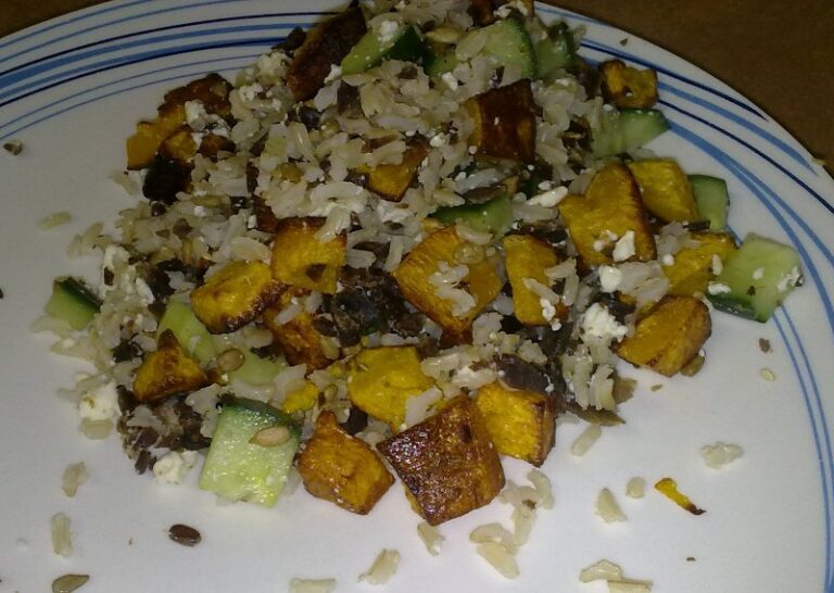Roast Butternut, Biltong and Brown Rice Salad