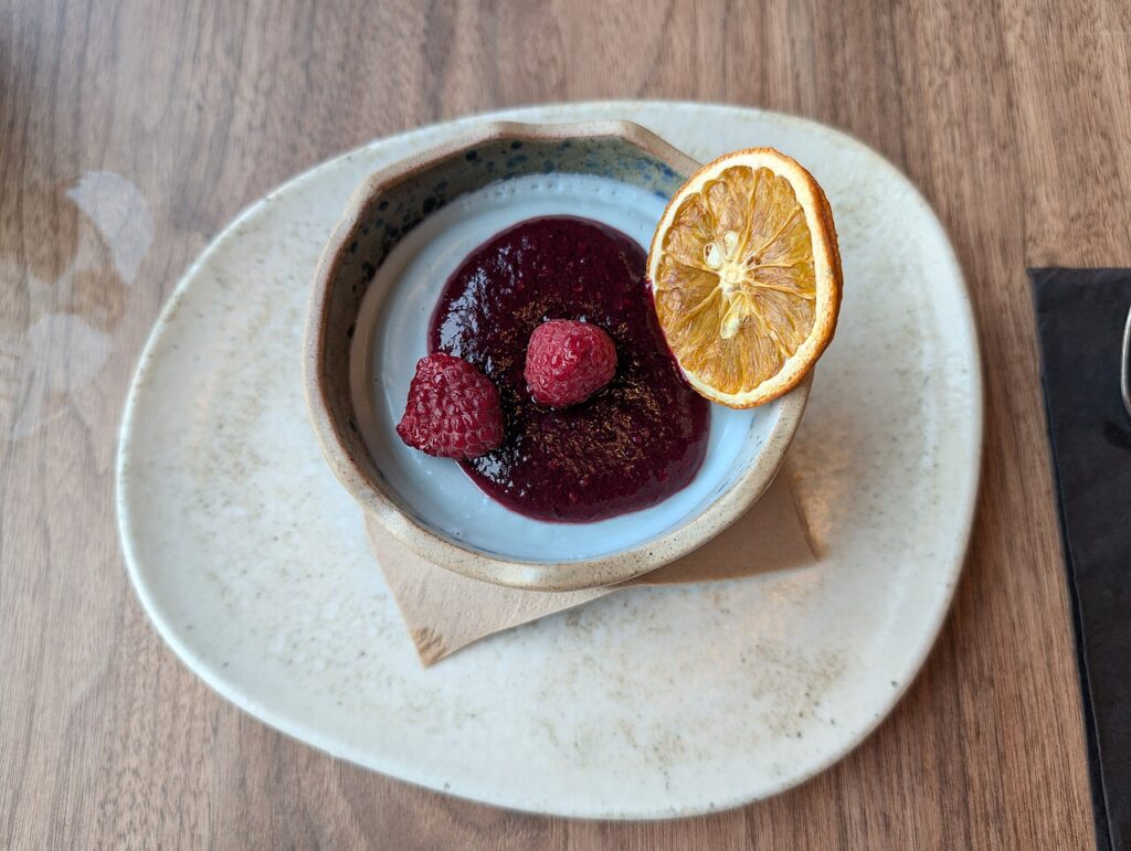 Hazelnut and Black Raspberry Panna Cotta