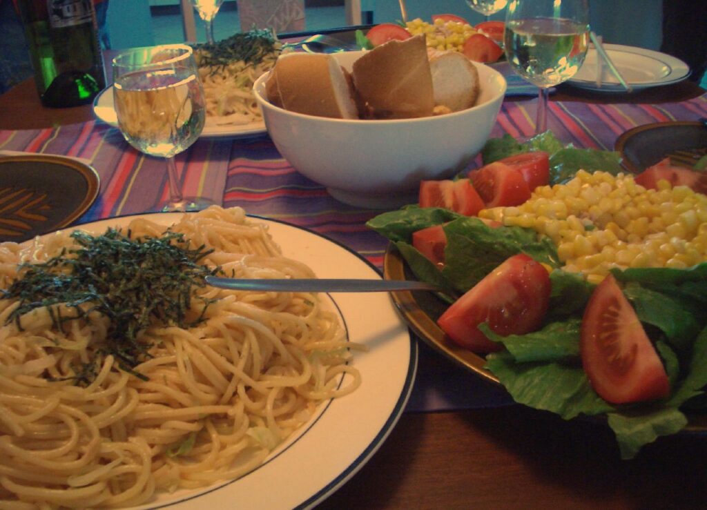 Simple Italian Sausage Spaghetti Dinner