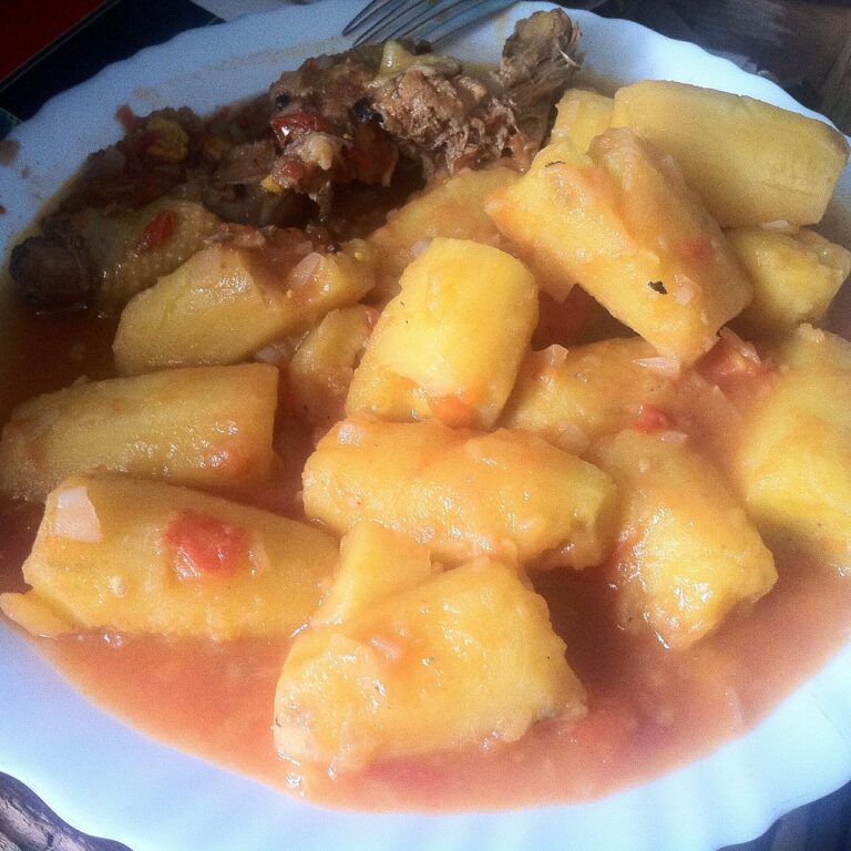 Matoke and Beef Stew