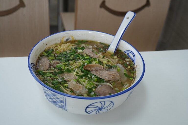 Salted Mustard Greens and Shredded Meat Noodle Soup