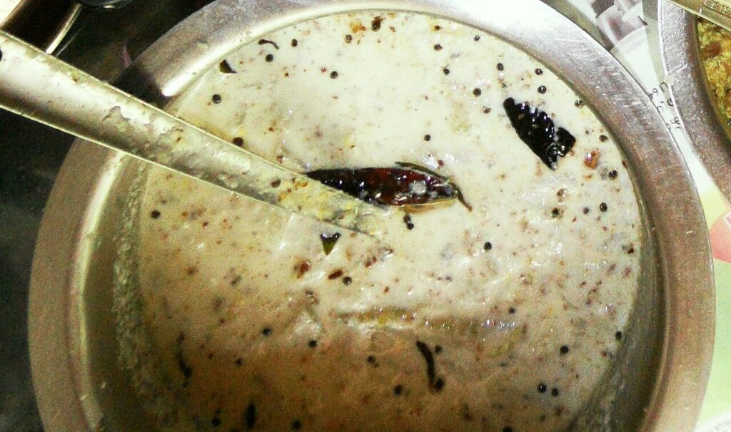 Boiled Cucumber and Grated Coconut (Pachadi)