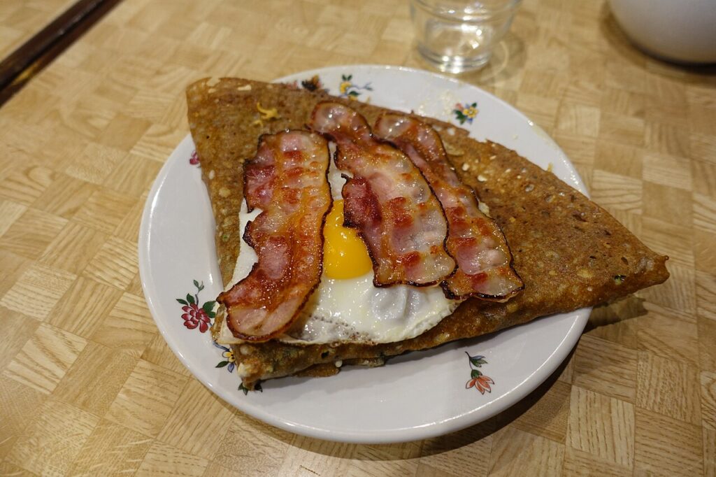 Ham and Cheese Crepes