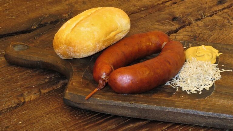 Käsekrainer (Austrian Sausage with Accompaniments)