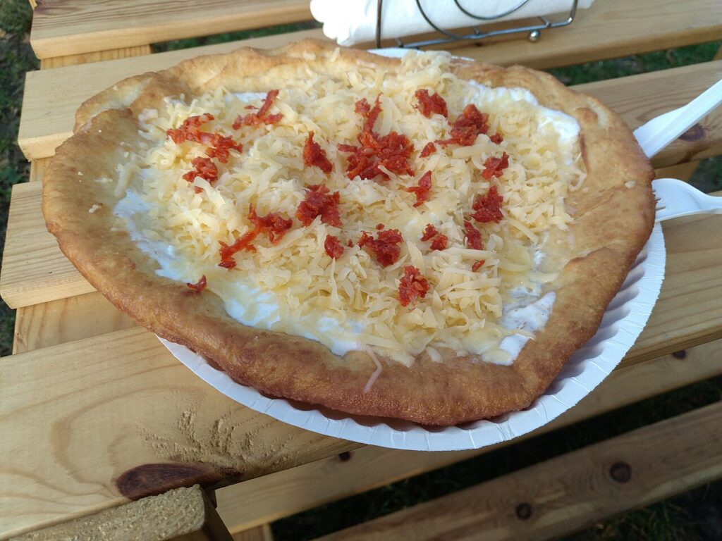 Lángos (Hungarian Fried Flatbread)